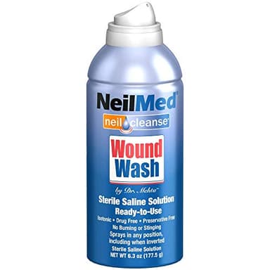 NeilMed Cleanse Sterile Saline Wound Wash, 6.3 Ounce - Image 1