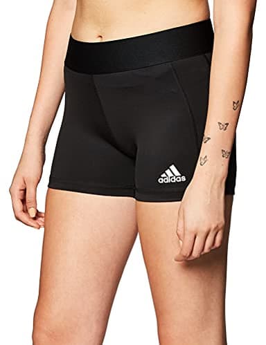 adidas Women's Alphaskin Volleyball 4-Inch Short Tights Black/White 2XS5 - Image 2