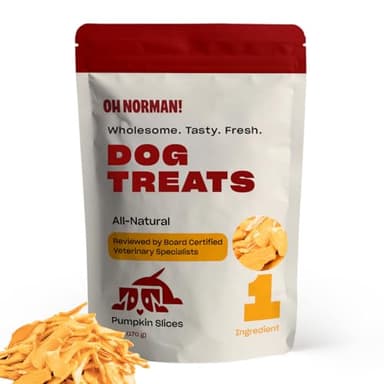 OH NORMAN! Single Ingredient Pumpkin Dog Treats by Kaley Cuoco, Healthy Dog Treats for All Life Stages and Breeds, Air Dried, Ethically Sourced in Canada, 6 Oz - Image 8