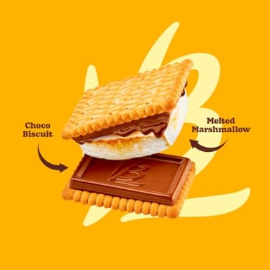 Bauducco Choco Biscuit S’mores Kit – Individually Wrapped Packs with Chocolate Biscuits and Marshmallows for Easy S’mores Making, 16.94 oz (Pack of 20) - Image 4