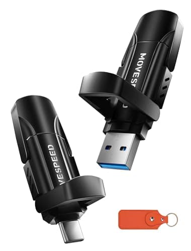 MOVE SPEED 1TB Solid State Drives, 570MB/S Read Speed External SSD with Dual Port Type C + USB 3.2 Portable SSD for iPhone 17/16/15 Series, Android, Mac, Windows - Image 1