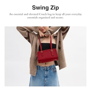 COACH Swing Zip, B4/Ruby - Image 3