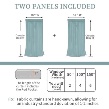 BGment Blackout Curtains 40 Inch Length for Cafe - 38 x 40 Inch Short Window Curtains Rod Pocket and Back Tab Thermal Insulated Room Darkening Curtains for Kitchen Bathroom, 2 Panels, Champagne - Image 6