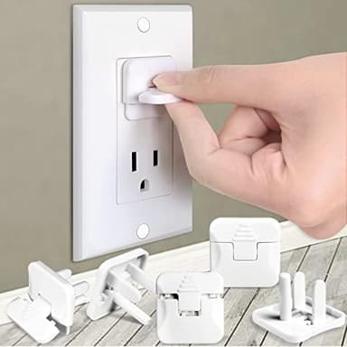 Outlet Covers Babepai 38-Pack White Child Proof Electrical Protector Safety Improved Baby Safety Plug Covers - Image 2