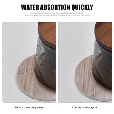 6Pcs Drink Coasters with Holder, Marble Style Ceramic Drink Coaster, Absorbent Coasters Set Suitable for Kinds of Cups, Modern Style Coasters for Coffee Table, 4 Inches - Image 5