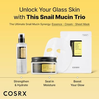 COSRX Snail Mucin Sheet Mask 10 EA with Snail Mucin Serum, Self Care, Face Masks for Dry, Sensitive Skin, Not Tested on Animals, No Parabens, No Sulfates, Korean Skin Care - Image 7