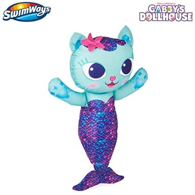 SwimWays Gabby’s Dollhouse Mercat Swim Huggable, Gabby’s Dollhouse Toys, Bath Toys & Beach Toys, Floating Water Stuffed Animal for Kids Aged 1 & Up - Image 2