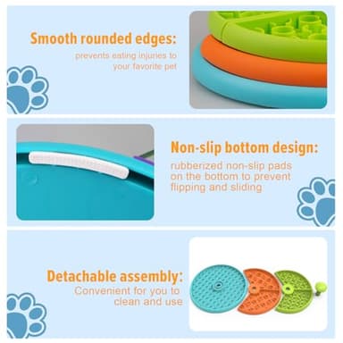 Slow Feeder Dog Bowl 3 Levels, Reduces Boredom and Anxiety, Non-Slip Interactive Puzzle Feeder, Suitable for Small/Medium/Larger Dogs - Image 5