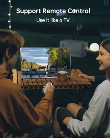 KTC 25 Inch Portable TV - Smart Touch Screen with Google Play, Android 14, Qualcomm 8G RAM+128G Storage, 1080P Smart Handy TV with 8MP Camera and Battery, Touchscreen Monitor for Camping, Bathroom - Image 8