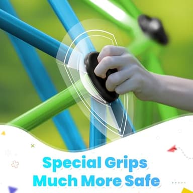 Zupapa 10FT Climbing Dome, Experience Ultimate Fun with The 2025 Upgraded Decagonal Geo Dome Climber - Supports 1000LBS Outdoor Playset and Easy Assembly Play Equipment for Kids (Turquoise, 10FT) - Image 6