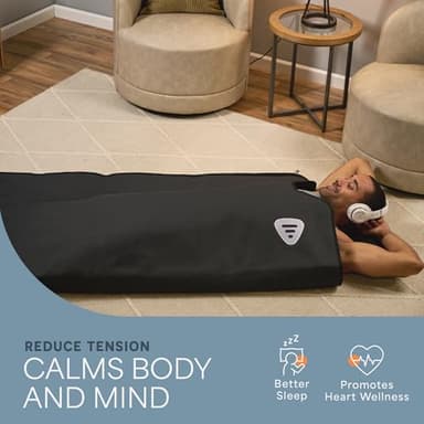 Lifepro Infrared Sauna Blanket for Detox & Relaxation – Portable Far Infrared at Home Sauna for Detox, Muscle Tension Release and Recovery – RejuvaWrap Series with Adjustable Heat Settings - Image 3