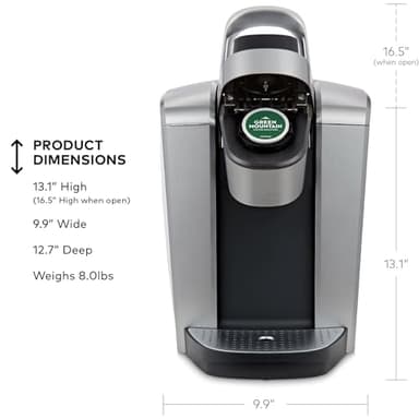 Keurig K-Elite Single Serve K-Cup Pod Coffee Maker, with Strength and Temperature Control, Iced Coffee Capability, 8 to 12oz Brew Size, Programmable, Brushed Silver - Image 2