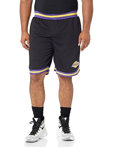 Ultra Game Mens Active Knit Training NBA Woven Team Logo Poly Mesh Basketball Shorts, Black, X-Large US - Image 1