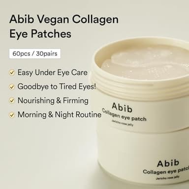 Abib Collagen Eye Patch Jericho Rose Jelly 60 Patches, Korean Under Eye Patches for Puffy Eyes and Dark Circles, Anti-Wrinkle, Collagen, Caffeine, Niacinamide, Ceramide, Antioxidant, Skin Care - Image 4