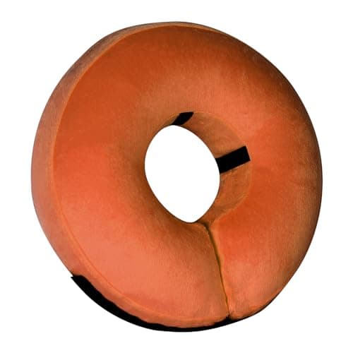 Tonqixope Inflatable Dog Cone Collar-Soft Protective Cone for Dogs After Surgery,Dog Donut Collar for Large Medium Small Dogs and Cats (Orange,Large) - Image 1