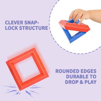Ci Vetch Blocks Building Toys for Toddlers 1-3 3-5, Pyramid Stacking Blocks Preschool Educational Toys for Ages 2 3 4 5 6 Boys & Girls Learning Stem Sensory Toys Kids Birthday, 45PCS - Image 4