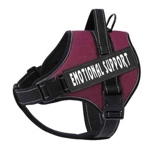 VOOPET Emotional Support Dog Harness, Professional Service Dog Vest for Medium Dogs, Reflective, Breathable, Adjustable, No Pull/Choke, ESA Essential Harness - Image 1