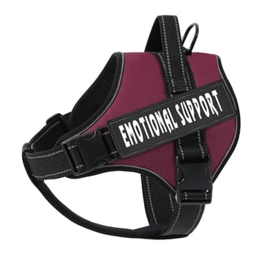 VOOPET Emotional Support Dog Harness, Professional Service Dog Vest for Medium Dogs, Reflective, Breathable, Adjustable, No Pull/Choke, ESA Essential Harness - Image 1