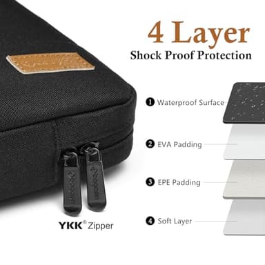 bagasin Laptop Sleeve Case, 15 15.6 16 inch TSA Laptop Sleeve Water Resistant with 4-Layer Protection, Computer Carrying Bag Compatible with MacBook, HP, Dell, Lenovo, Asus Notebook - Image 3