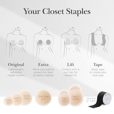Nippies Nipple Covers for Women - Reusable Sticky Silicone Pasties with Travel Case - Original Circle or Lift Style Available - Image 8