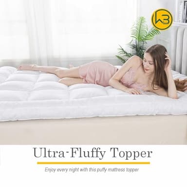 WhatsBedding 5 Inch Duck Feather Bed Twin Size, 100% Cotton Extra Thick Mattress Topper, 2500GSM Overfilled Pillow Top, Hotel Collection Mattress Topper - Image 5
