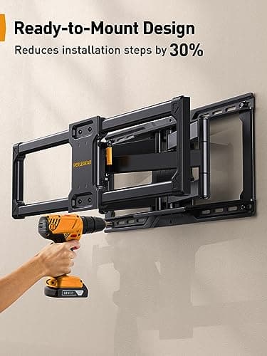 Perlegear UL-Listed Full Motion TV Wall Mount for 42–90 Inch TVs up to 150 lbs, Pre-Assembled TV Mount with Tool-Free Tilt, Swivel, Extension, Max VESA 600 x 400mm, 12″/16″/18″/24″ Wood Studs, PGLF16 - Image 4