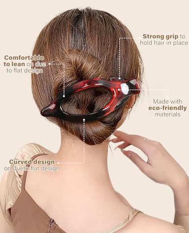 French Concord Hair Clips - 6Pcs Side Slide Volume Clips for Women Girls, Strong Hold No Slip Grip, Thick or Thin Hair (Matte Finish, L:4.6 IN, W:1.97IN) - Image 3