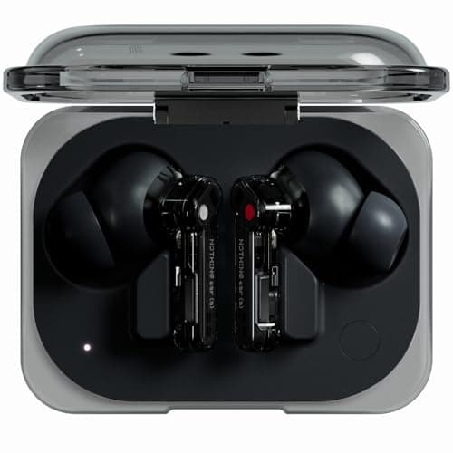 Nothing Ear (a) Wireless Earbuds, 45dB Hybrid Noise Cancelling Earbuds, Hi-Res Audio, Advanced Equaliser, Dual Connect, 6 Mics, 42.5H Playtime Ear Buds Wireless Bluetooth, Black - Image 1