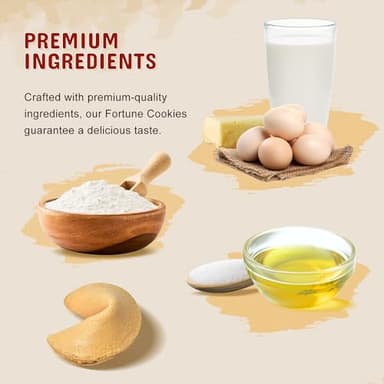 52USA Fortune Cookies, Approx. 350pcs, Vanilla Flavor, Fortune Cookies Individually Wrapped Bulk, Fresh Cookies 56oz - Image 7