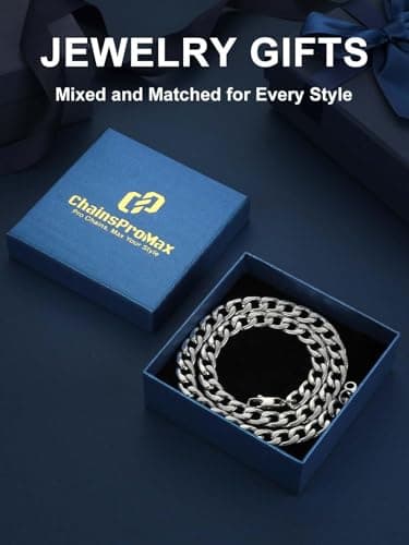 Stainless Steel Necklace for Women 316L Stainless Steel Miami Cuban Curb Chain Men - Image 6