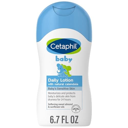 Cetaphil Baby Daily Lotion with Organic Calendula, Hypoallergenic, Sweet Almond & Sunflower Oils,6.7 Fl. Oz (Packaging May Vary) - Image 1