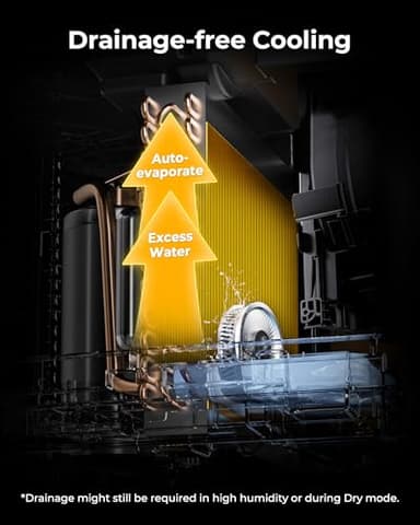 EUHOMY 12000 BTU Portable Air Conditioners - 2025 Upgraded Air Conditioner Portable for Rooms up to 550 Sq.Ft, Quiet AC Unit with Smart Sleep Mode, 24H Timer, Remote, 3-in-1 Air Cooler for Family - Image 5