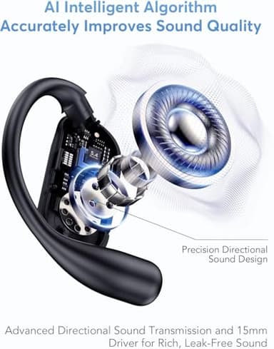 KOSERNT AI Translation Earbuds, Bluetooth 5.4 OWS Headphones with LCD Touch Screen, Real-Time Translator for 144 Languages & Accents, Perfect for Travel, Business & Learning, Sapphire Blue - Image 4
