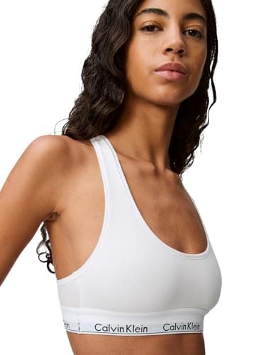 Calvin Klein Modern Cotton Unlined Wireless Bralette, White, Medium - Image 5