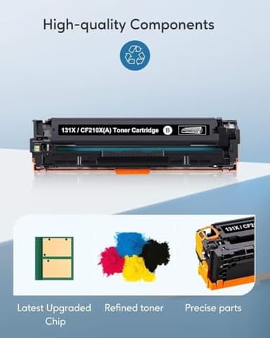131X Toner Cartridge Replactment for HP 131X 131A CF210X CF211A CF212A CF213A Toner Compatible for Pro 200 Color M251nw MFP M276n M276nw Printer (Black Cyan Magenta Yellow, 4 Pack ) - Image 4