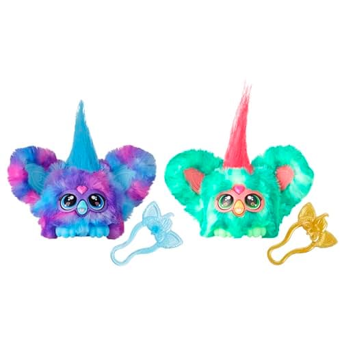 Furby Furblets 2-Pack, Mini Friends Luv-Lee & Mello-Nee, 45+ Sounds Each, Music & Furbish Phrases, Electronic Plush Toys, Red/Green & Purple/Blue, Back to School Gifts, Ages 6+ (Amazon Exclusive) - Image 1