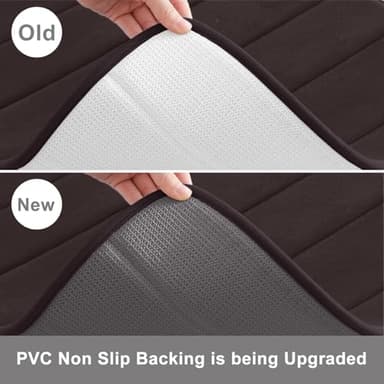 Buganda Memory Foam Bath Mat, 30" x 20", Ultra Soft and Non-Slip Bathroom Rugs, Water Absorbent and Machine Washable Bath Rug for Bathroom, Shower, and Tub, Brown - Image 4