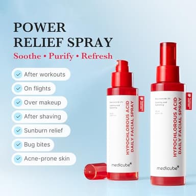 medicube Power Soothing Spray, Hypochlorous Acid Spray For All Skin Types, Delicate Skin Daily Solution & Post-Sun Care, HOCI Facial Mist for Soothing & Calming , Korean Skincare, 4.22 fl.oz - Image 4