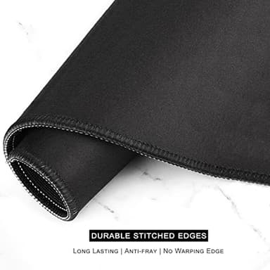 Auhoahsil Desk Pad, XL Extended Large Gaming Mouse Pad 31.5 x 11.8 Inch, Waterproof Mousepad with Stitched Edges, Non-Slip Computer Keyboard Laptop Mat for Women Men Office Work, Black Gold River - Image 5