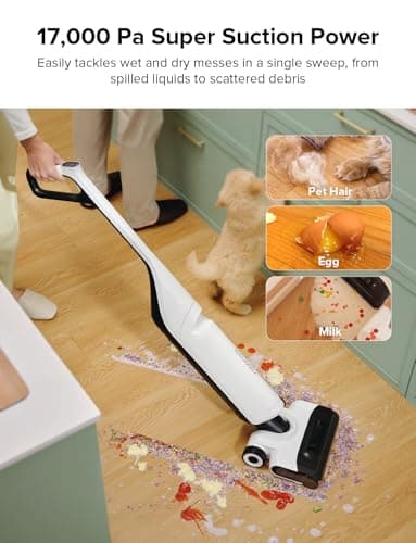 roborock Flexi Pro Wet Dry Vacuum Cleaner, Cordless Vacuum Mop with Hot Water Self-Cleaning and Hot Air Drying System, FlatReach, Edge-to-Edge Floor Cleaner with 17000Pa for Tiles and Hard Floors - Image 2