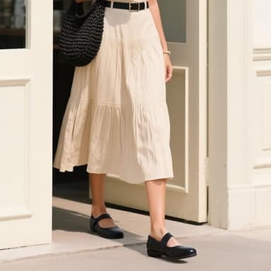 DREAM PAIRS Womens Ballet Mary Jane Flats, Comfortable Business Office Dress Shoes for Women Dressy and Work with Ankle Strap,Size 9.5,Black,SDFA2407W - Image 7