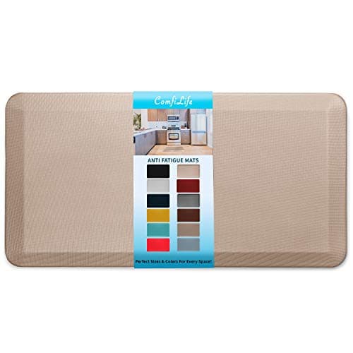 ComfiLife Anti Fatigue Floor Mat – 3/4 Inch Thick Kitchen Mats for Floor, Standing Desk Mat, Kitchen Rug – Comfort at Home, Office – Durable – Stain Resistant – Non-Slip Bottom (20" x 39", Rose Gold) - Image 1