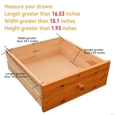 Yofidra Pure Bamboo Silverware Drawer Organizer: 16.53" Lx10 Wx1.93 H Large Silverware Utensil Tray Holder, 3-Compartment with 6 Card Slots Kitchen Flatware Organizer for Spoons Forks Knives - Image 9