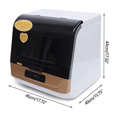 JLYNOWPT Countertop Dishwasher Portable Counter Dishwasher with 3 Washing Programs Small Dish Washer with Removable Filter and Air-Cooled Drying for Apartments, Dorms and Rvs - Image 4
