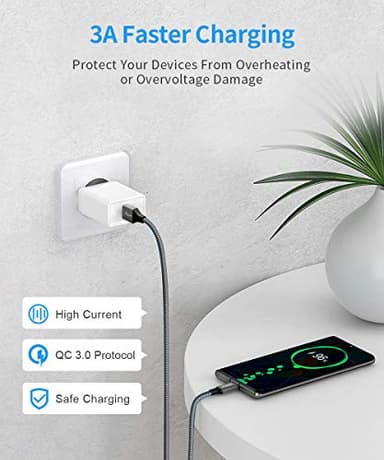 etguuds USB A to USB C Cable 5-Pack (3/3/6/6/10 ft), Fast Charging Type C Charger Cord for iPhone 16 15 Pro/Pro Max/Plus, for Samsung Galaxy S24 S23 S22 S21 S20 S10 A55 A54 Flip, Pixel, Moto G, Gray - Image 3