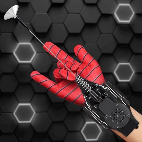 Web Shooter with Gloves - 8FT Spider Web Launcher for Kids, Spider Silk Slinger Wrist Toy - Image 1