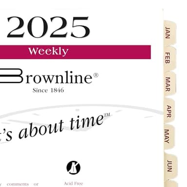 Brownline® 2025 Essential Weekly/Monthly Refill, 12 Months, January to December, Twin-Wire Binding, 8.5" x 6.75" (CB852R-25) - Image 6