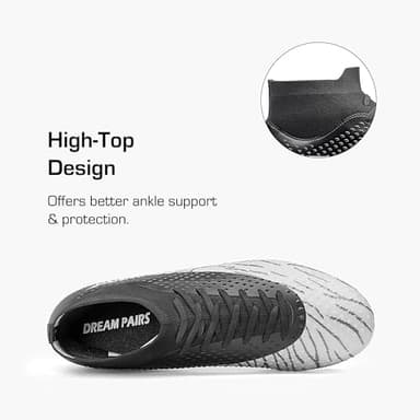 DREAM PAIRS Lace-Up Comfortable Fashion Shoes,Size 6.5,Black/Light Grey,DMUMSO2404 - Image 2