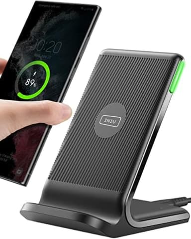 INIU Wireless Charger, 15W Fast Qi Certified Wireless Charging Station with Sleep-Friendly Adaptive Light Compatible with iPhone 17 16 15 14 13 12 Pro Max Samsung Galaxy S25 S24 S23 Note 20 Google etc - Image 2