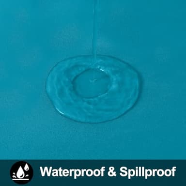 Smiry Rectangle Table Cloth 60x120 Inch, Waterproof Wipeable Vinyl Tablecloths Protector, Oil Spill Proof Plastic Table Cover for Dining, Picnic, Camping, Outdoor, Turquoise - Image 2